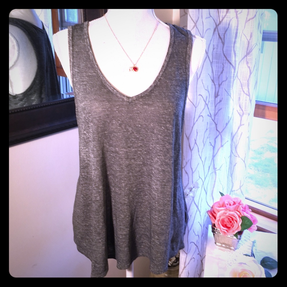 NWOT Super Cute Grey Linen Blend Flowy Tank by GAP